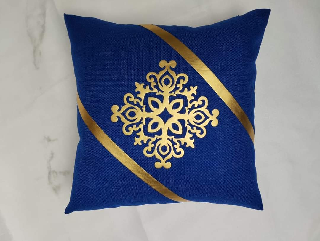 Velvet Motif Design Laser Cushion