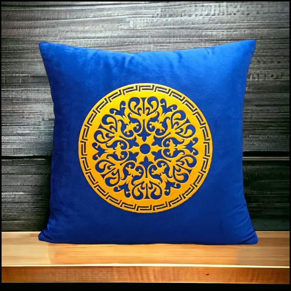 Velvet Motif Design Laser Cushion
