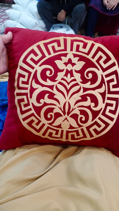 Velvet Motif Design Laser Cushion