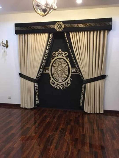 Luxury 3-Piece Curtain Set with Back Screen & Box Seating
