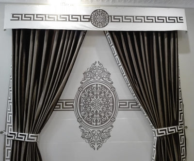 Luxury 3-Piece Curtain Set with Back Screen & Box Seating