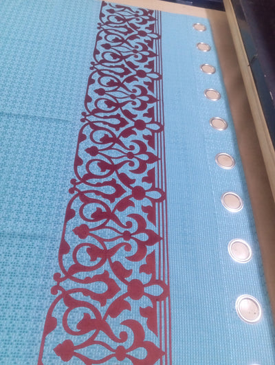 Laser Cut Border Velvet Curtain – Single Piece (4.5 ft x 8 ft)