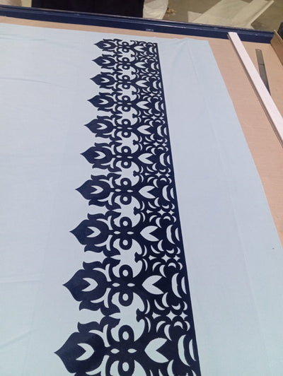 Laser Cut Border Velvet Curtain – Single Piece (4.5 ft x 8 ft)