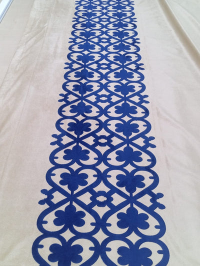 Laser Cut Border Velvet Curtain – Single Piece (4.5 ft x 8 ft)
