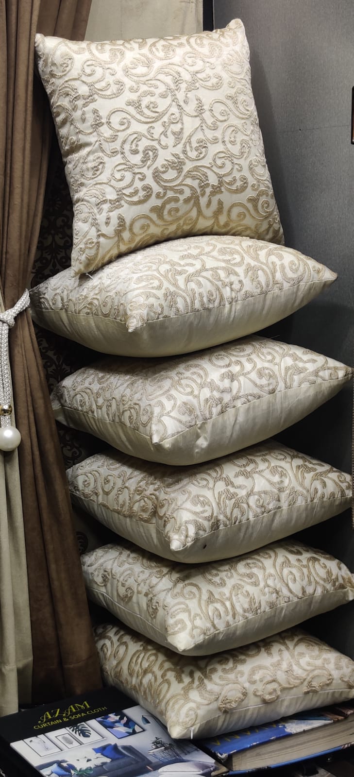 Elegant Embroidered Cushion Cover – Premium Design