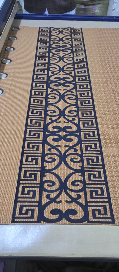 Laser Cut Border Velvet Curtain – Single Piece (4.5 ft x 8 ft)